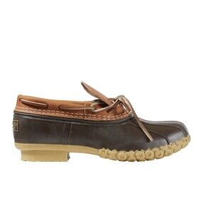 L.L. Bean Brown Tan Shearling Lined Bean Boots Ankle Bootie Size 8